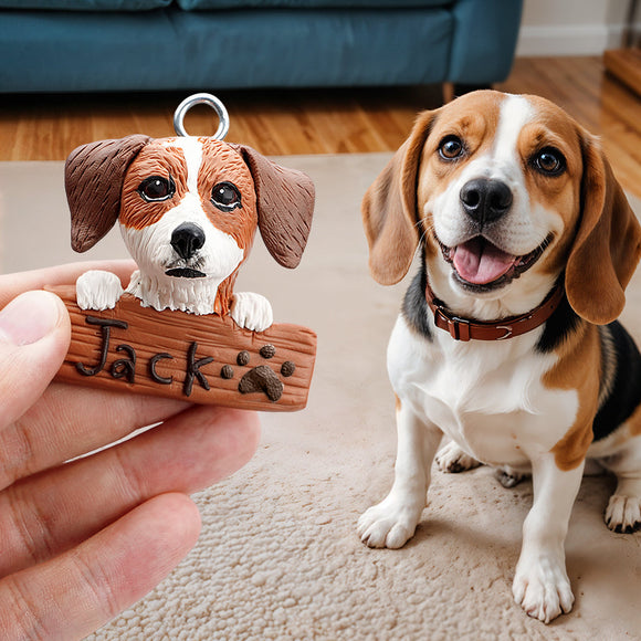 Custom Pet Fridge Magnets Handcrafted Personalized Clay Refrigerator Decor for Pet Lovers - 