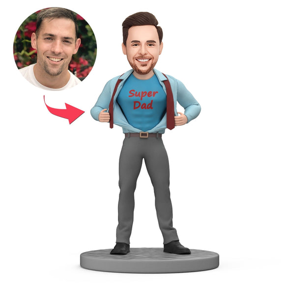 Father's Day Gift Custom Bobbleheads Super Dad Bobbleheads Gifts For Men