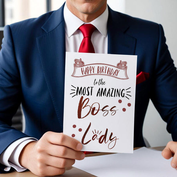 Boss's Day Card for Him Boss Birthday Card Greeting Card for Boss - 