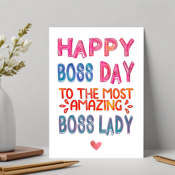 Happy Boss's Day Card Boss's Birthday Card Gift