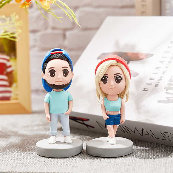 Custom Q Version Bobblehead Personalized Cute Figure Statue - 