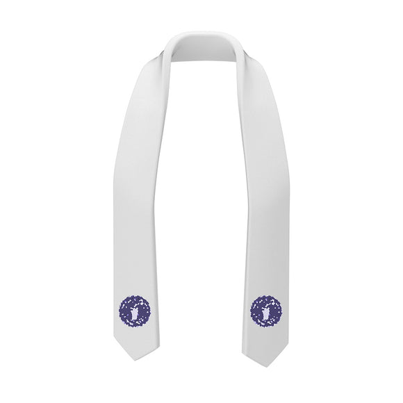 SVP-52 White Graduation Stole